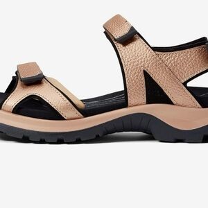 Ecco Tan and Black Sandals Outdoor Comfort